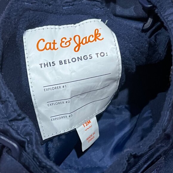 Cat & Jack Navy Blue Baby Snow Bib Overalls With Adjustable Straps & Elastic Wai - Picture 3 of 3